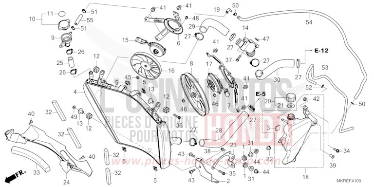 KUEHLER von CBR1000RR SP SP1 SP2 MAT PEARL MORION BLACK (NHC33) von 2024